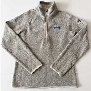 Patagonia Better Sweater Women S Heather Gray Fleece 1/4 Zip Outdoor Logo